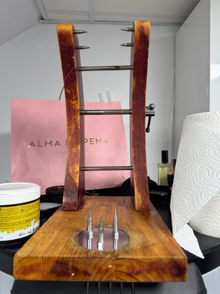 Jamonero de pie madera y metal