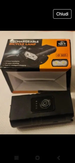 Luce LED anteriore per bicicletta