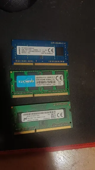 3 Módulos RAM 4GB DDR3 sodimm