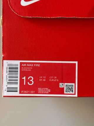 Nike Air Max Fire Black White