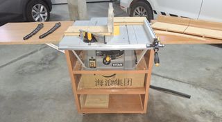 Sierra de mesa Titan 1500 con mesa adaptada