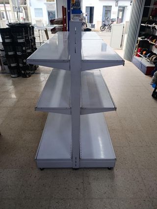 Estanterías de exposición doble cara