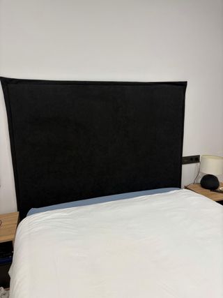 Cabecero de tela negro Los Sanchez Cama 150