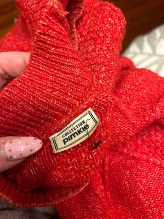 Jersey Pinkie rojo rombos talla única