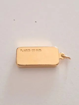 Ciondolo Rettangolare Placcato Oro 24k