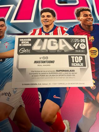 Cromo Top Fichaje Mastantuono Panini EA Sports