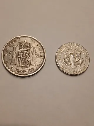 Lote monedas plata
