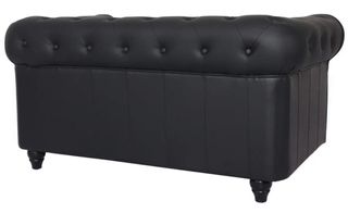 Sofá Chester negro 2 plazas A ESTRENAR