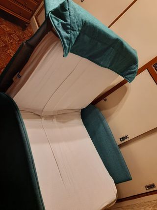 Sofá-cama individual Color turquesa Colchón 80x180