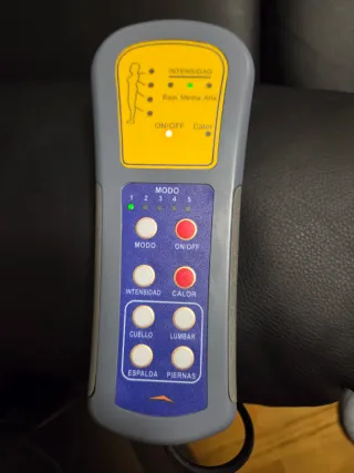 Sillón masaje reclinable polipiel negro