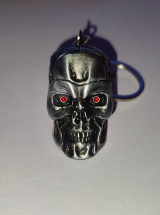 Portachiavi Terminator T-800 teschio testa metallo