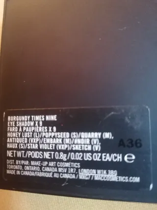 Paleta Sombras MAC Rosa y Morado