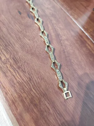 Pulsera de Plata 925 dorada envejecida