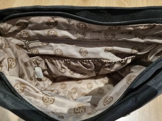 Bolso bandolera negro para coche de bebé