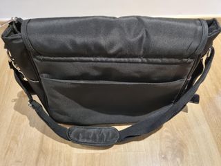 Bolso bandolera negro para coche de bebé