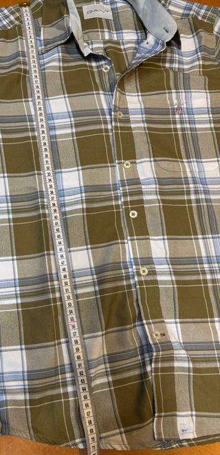 Gant Shirt Regular Fit Plaid L  Olive Green