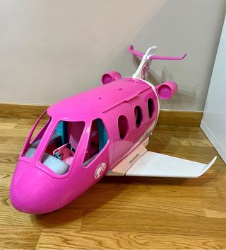 Avión de Barbie rosa (muñeca incluida)