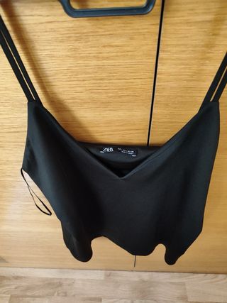 Falda lentejuelas y top negro