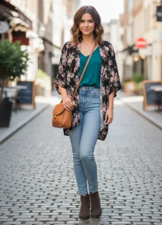 Cardigan XXI de mujer estampado floral