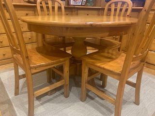 Mesa comedor extensible madera + 4 sillas