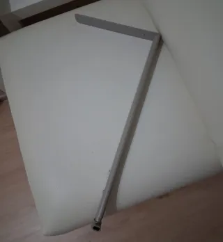 Barra para armario ropero metal beige/gris