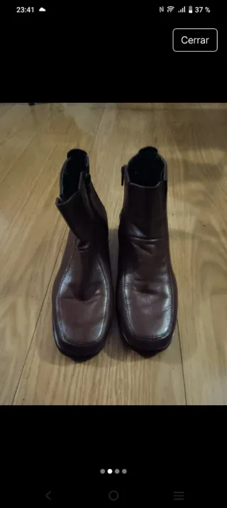 Botín piel marrón mujer Talla 39 (equivale a 38)