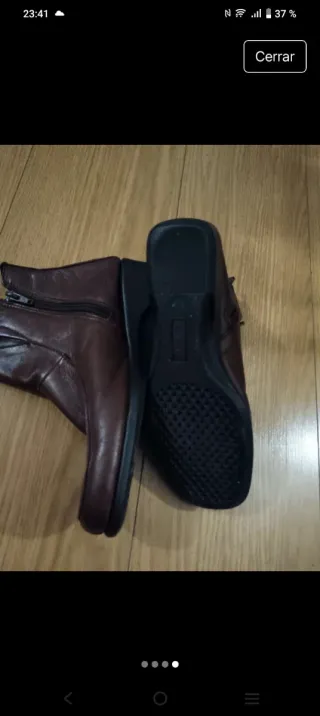 Botín piel marrón mujer Talla 39 (equivale a 38)