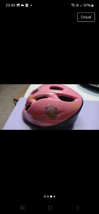 Caschetto rosa per bambina taglia M nuovo