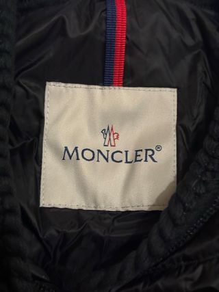 Abrigo Moncler Negro/Plateado