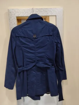 Gabardina azul mujer