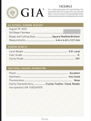 Pareja Diamantes Princess 0.50 + 0.51 ct D VS1 GIA