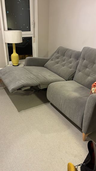 Sofá eléctrico reclinable chaise longue gris