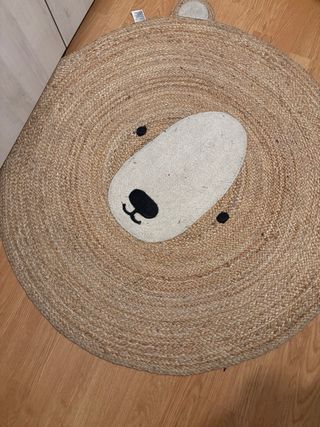 Balancín mecedora de tela antimanchas + alfombra