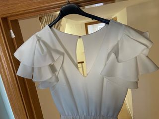 Vestido blanco largo volantes