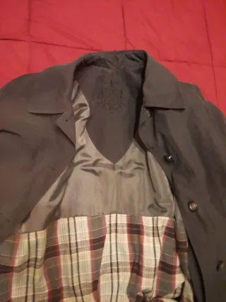 Abrigo parca gabardina chaquetón gris xl