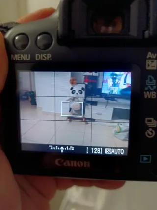 Camara reflex digital canon eos 1000d  con su caja