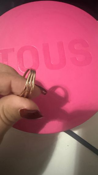 Anillo Tous Oro Rosa Diamante Corazón Estrella oso