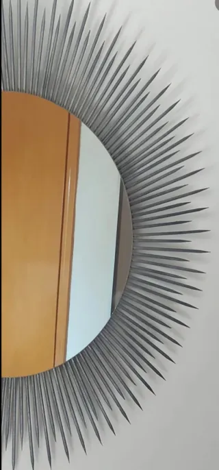 Espejo Sol Negro y Plata XXL