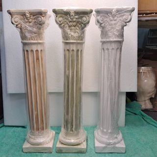 Columnas Decorativas Beige y Blancas 15x70cm
