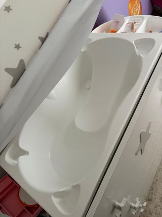 Bañera cambiador bebé estrellas