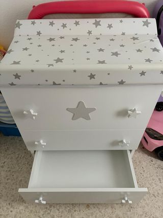 Bañera cambiador bebé estrellas