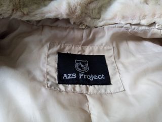 Abrigo acolchado largo mujer crema