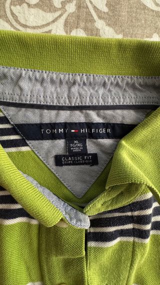 Polo Tommy Hilfiger Verde Rayas