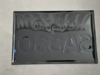 Targa pubblicitaria Olio Sasso