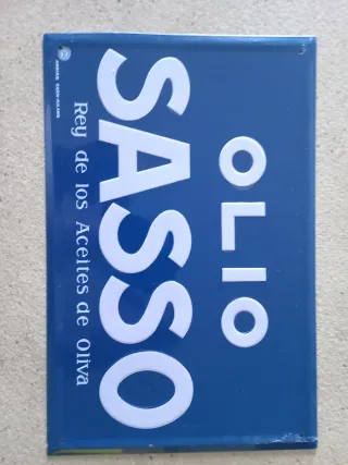 Targa pubblicitaria Olio Sasso