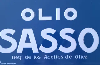 Targa pubblicitaria Olio Sasso