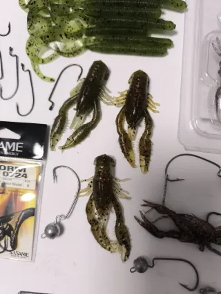 Señuelos vinilos pesca spinning casting