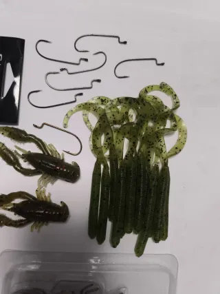 Señuelos vinilos pesca spinning casting