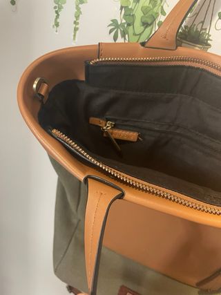 Bolso Mochila Parfois Marrón y Verde