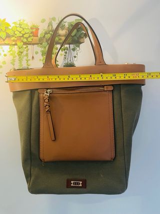 Bolso Mochila Parfois Marrón y Verde